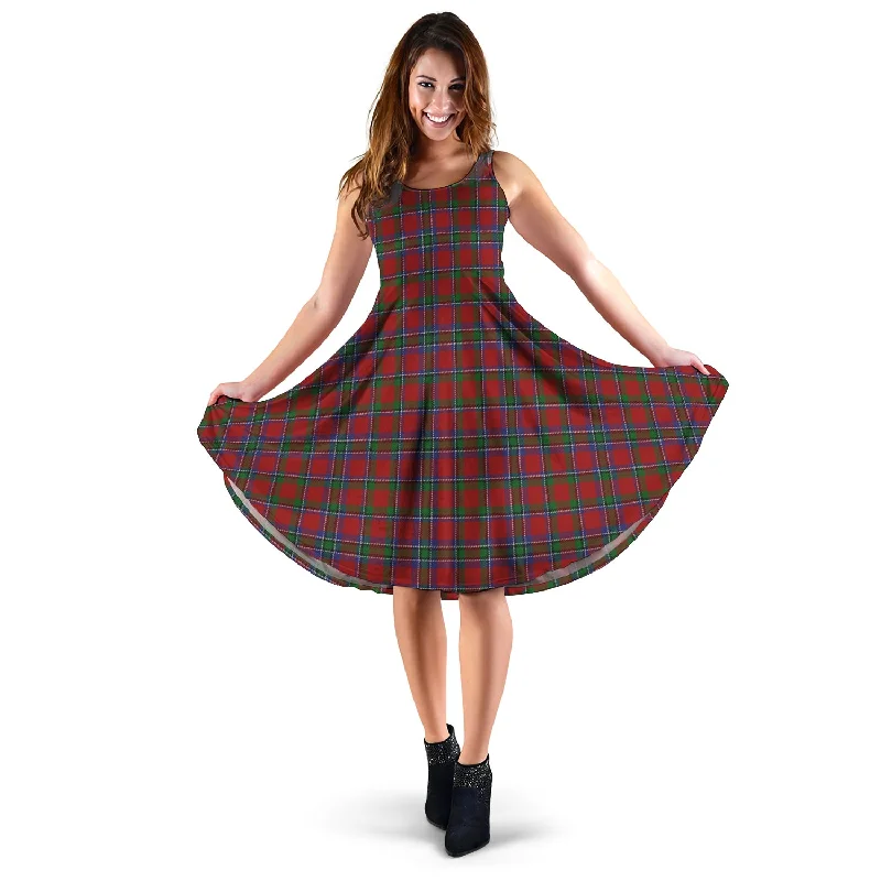 Price Meltdown Sinclair Tartan Sleeveless Midi Womens Dress