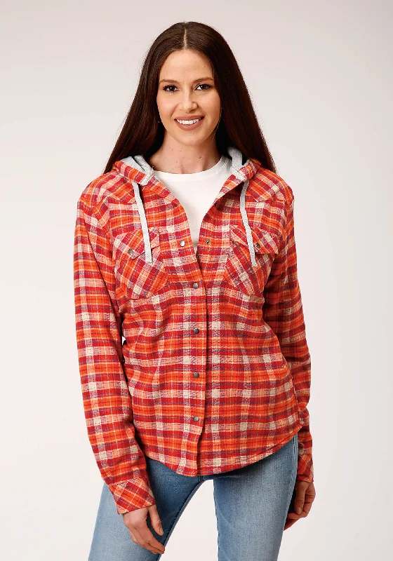 Flash Sale soft coatWOMENS LONG SLEEVE SNAP THERMAL LINED FLANNEL SHIRT JACKET