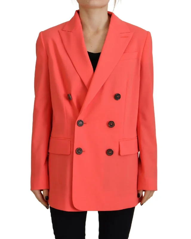 Deal Alert oversized puffer coatDsquared² Dsquared Women's Coral Double Breasted Blazer