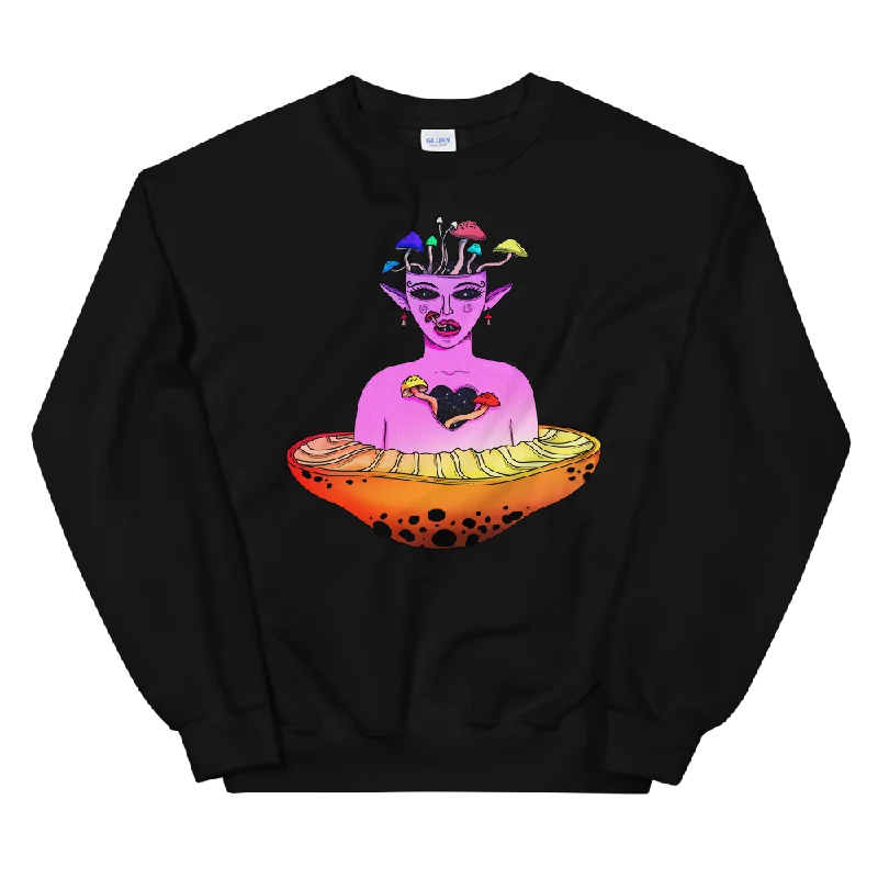Closeout Sale stylish hoodie for womenversatile gym hoodieMushroom Elf Graphic Sweatshirt