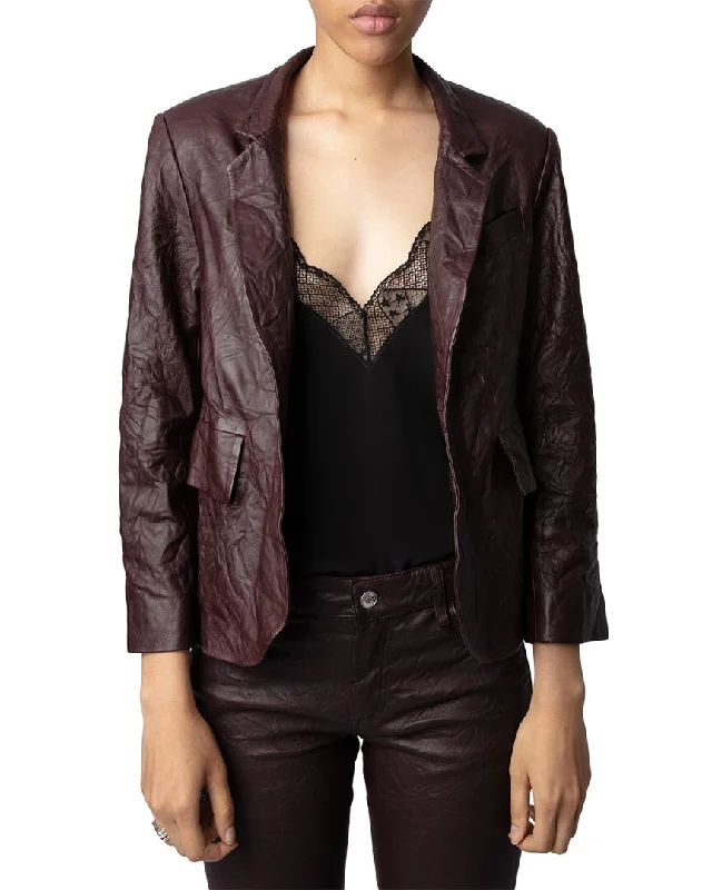 Price Blitz trendy jacketZadig & Voltaire Verys Cuir Froisse Leather Blazer