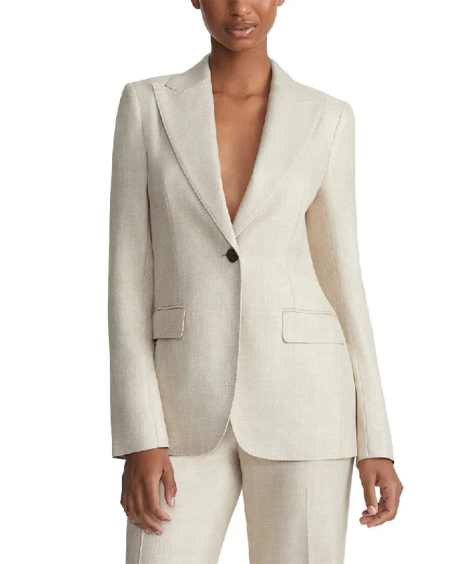 Special Price wool-blend coatLafayette 148 New York Peak Lapel Blazer
