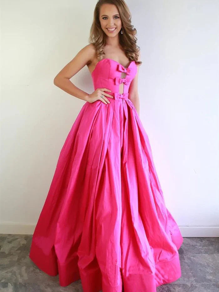 Bargain Blast stylish dressSatin A-Line Sweetheart Strapless Empire Prom Dress