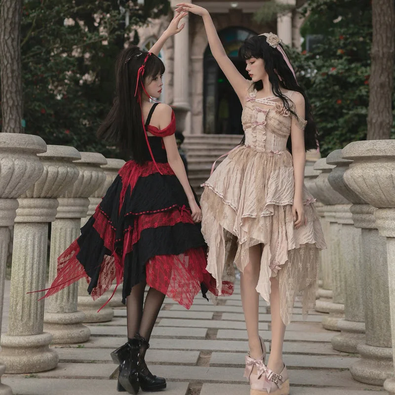 Lowest Price stylish party dressYour princess~Gothic Lolita Irregular Hemline JSK Multicolors