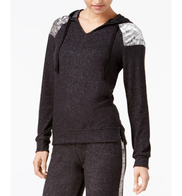 Deal Alert performance hoodieversatile gym hoodieJuniors' Velvet-Trim Cozy Hoodie