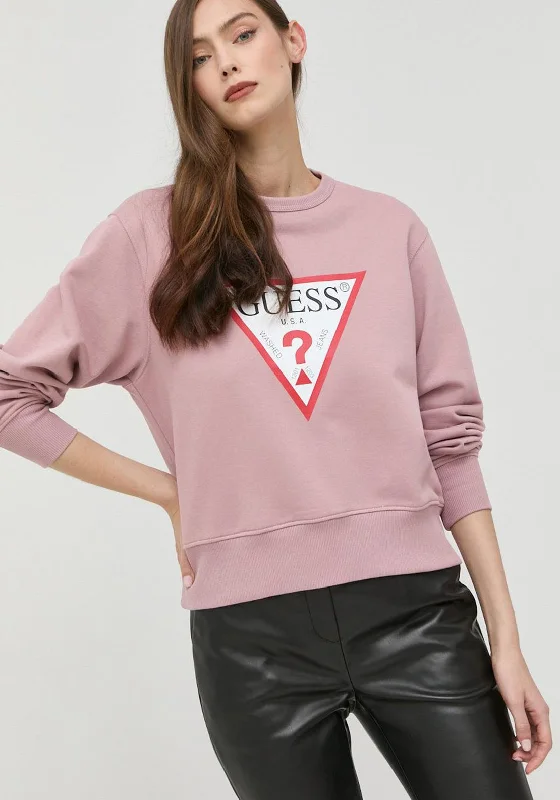 Last Chance warm hooded jacketGuess Womens Classic Logo Sweatshirt, Mauve
