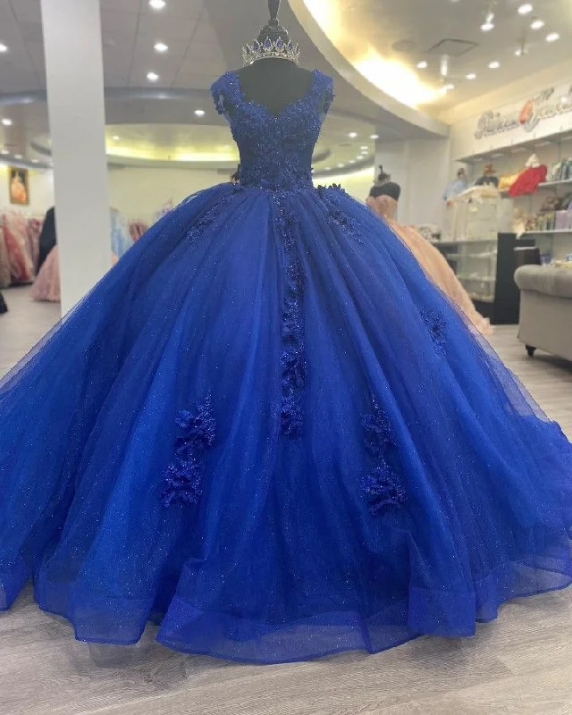 Season Finale Sale casual summer dressPrincess Royal Blue Quinceanera Dresses Ball Gown Sweet 16 Dress Y4440