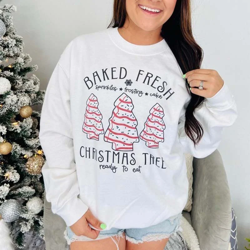 Best Deals pullover hoodiefitness hoodie for trainingBaked Fresh Christmas Tree Crewneck Sweatshirt Best Deals pullover hoodiefitness hoodie for trainingBaked Fresh Christmas Tree Crewneck Sweatshirt