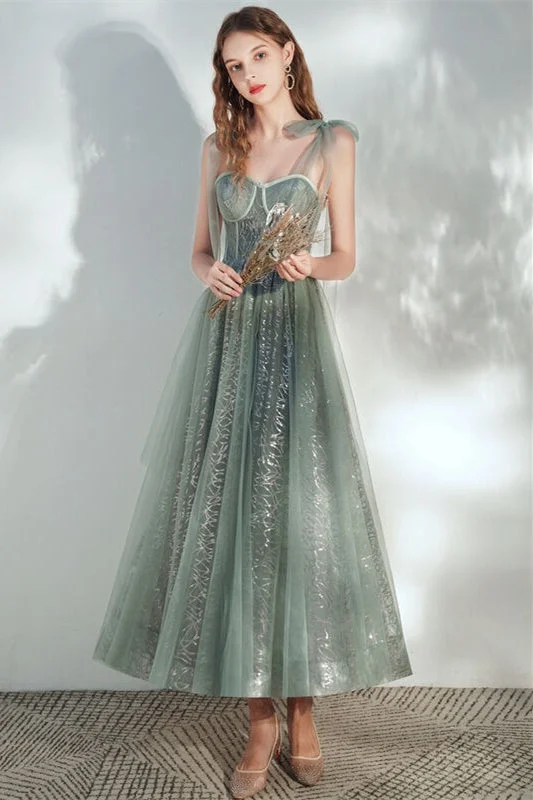 Best Deals satin midi dressCyan Midi Dress with Shoulders