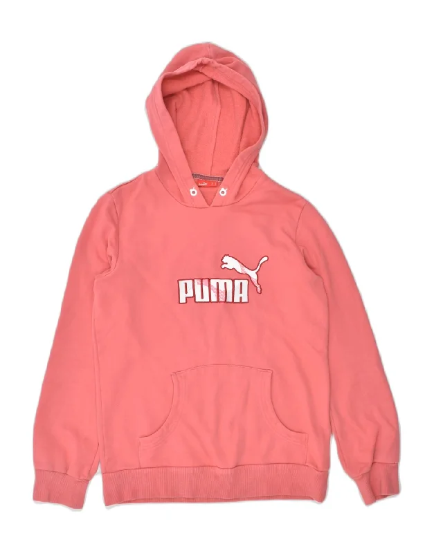 Year-End Clearance oversized hoodie with drawstringsPUMA Womens Graphic Hoodie Jumper UK 12 Medium Pink