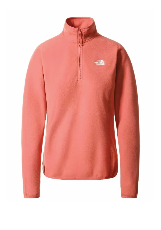 Warehouse Sale vintage hoodieThe North Face Womens Glacier Half Zip Fleece, Coral Sunrise