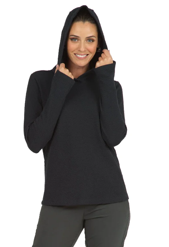 Epic Deals trendy puffer coatSolid Popcorn Stitch Hoody - 30000