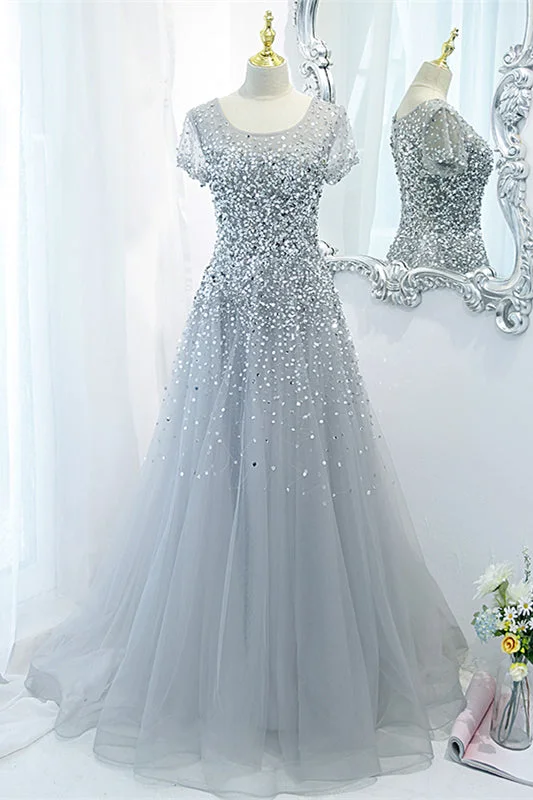 Best Bargains tiered dressSparkly Grey Jewel Sleeves Sequin-Beaded Maxi Formal Dress Best Bargains tiered dressSparkly Grey Jewel Sleeves Sequin-Beaded Maxi Formal Dress