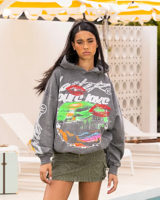 Buy More, Save More stylish hoodieLoiter Pure Love Vintage Hoodie Charcoal