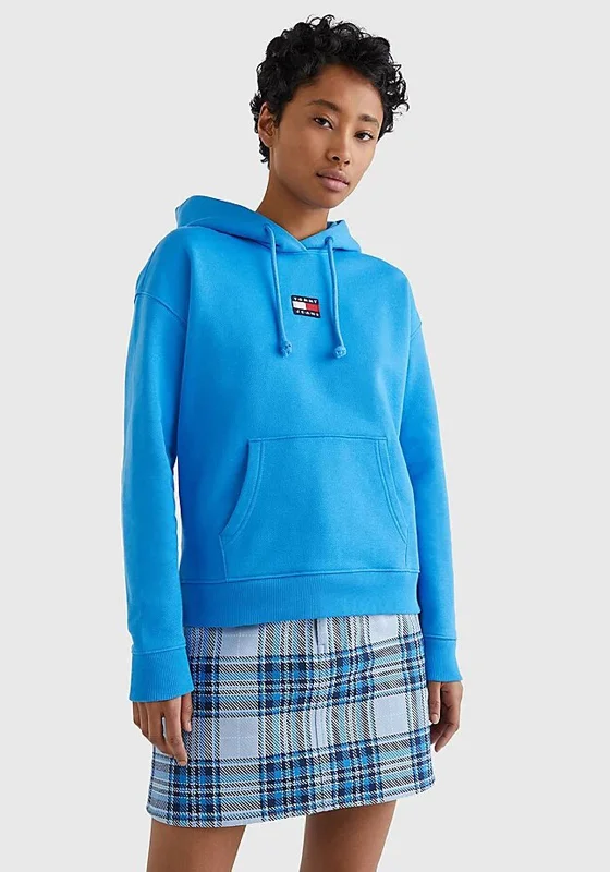 Buy More, Save More sporty hoodieTommy Jeans Womens Centre Badge Hoodie, Deep Sky Blue