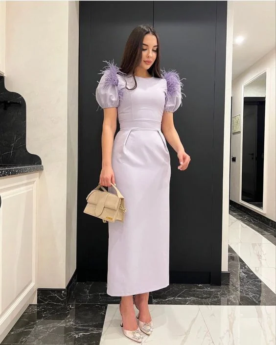 Extra Savings classic fit-and-flare dressPurple Fashion Party Prom Dresses Y4579