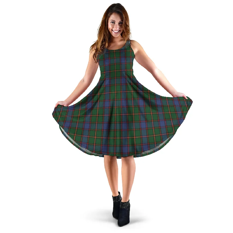 New Markdowns Skene Tartan Sleeveless Midi Womens Dress