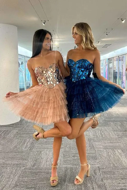 Shop and Save party dressCute A-Line Sweetheart Homecoming Dresses with Beaded