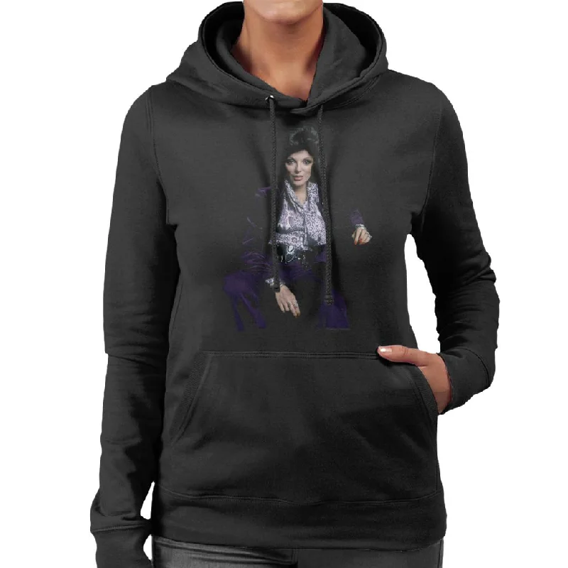 Big Discounts soft pullover hoodieTV Times Joan Collins At Home 1971 Women's Hooded Sweatshirt