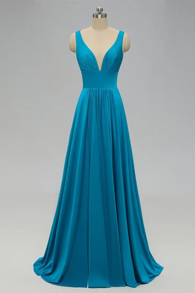 Final Clearance chic wrap dressElegant Satin A-Line V-Neck Sleeveless Bridesmaid Dress Final Clearance chic wrap dressElegant Satin A-Line V-Neck Sleeveless Bridesmaid Dress