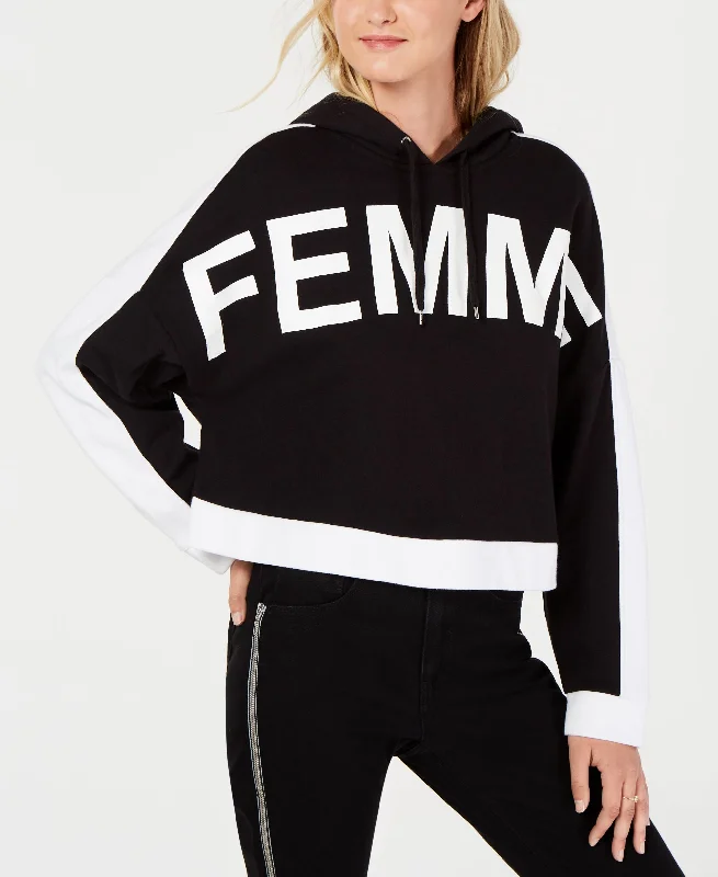 Price Blitz modern athletic hoodieworkout style hoodieGraphic-Print Cropped Hoodie