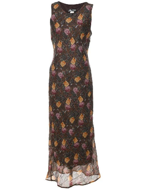 Buy More, Save More relaxed fit coatFloral Print Dress - M