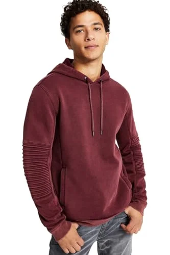 Final Markdown fashionable hoodieurban sports sweatshirtINC International Concepts Mens Regular-Fit Moto Hoodie