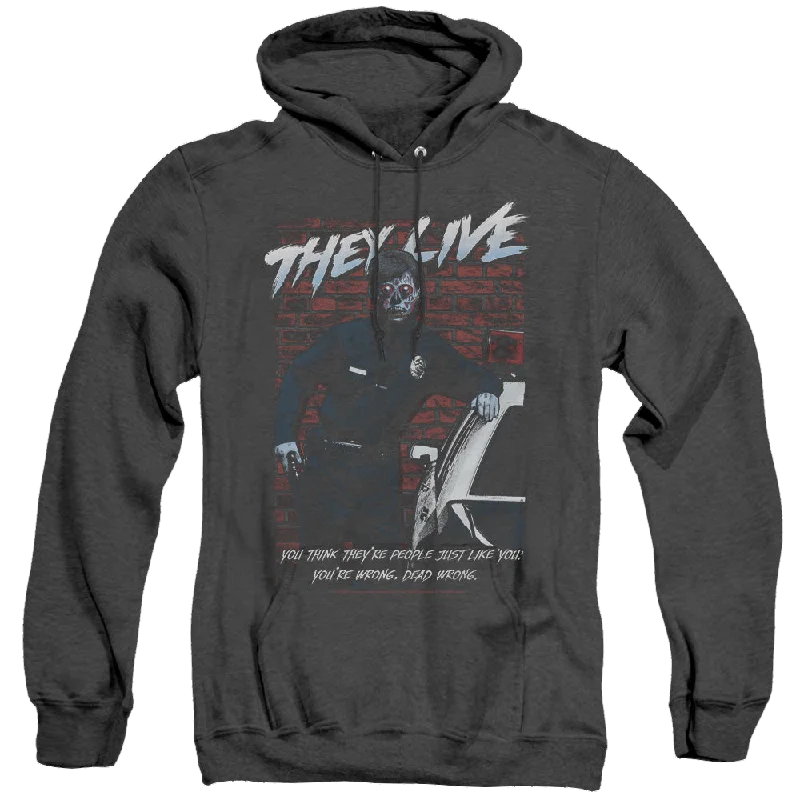Price Drop modern athletic hoodieThey Live Dead Wrong - Heather Pullover Hoodie
