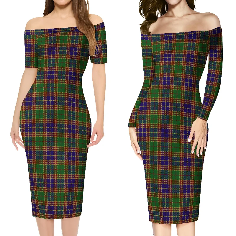 Price Fest Stevenson Old Tartan Off Shoulder Lady Dress