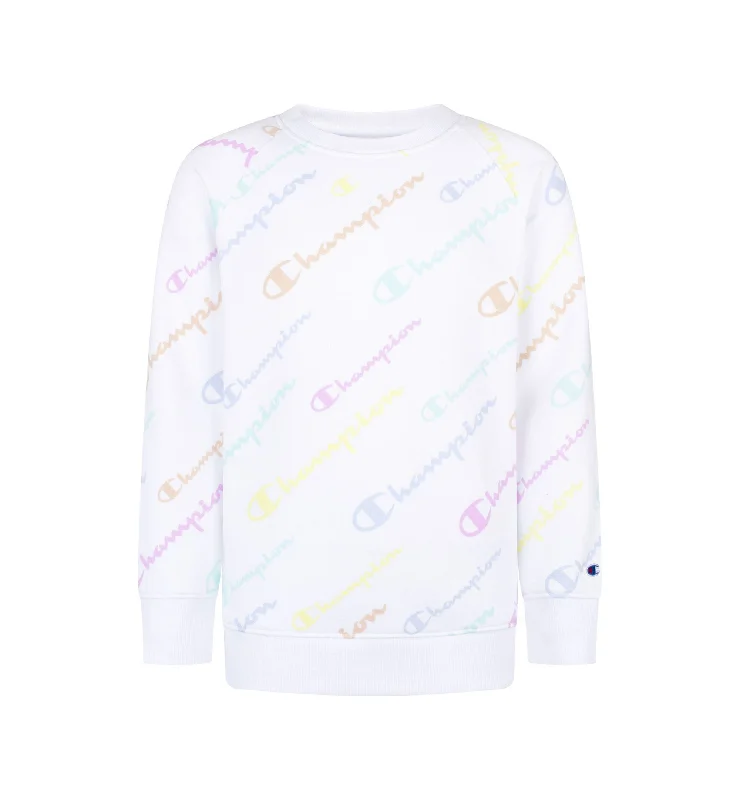Value Deals zippered hoodieeco-friendly fitness hoodieChampion Big Girls Script Crew Sweatshirt