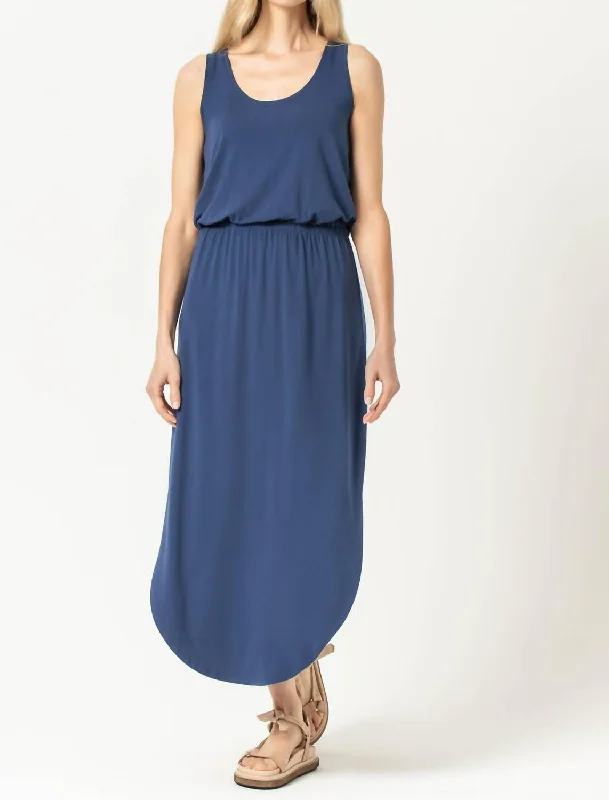 Savings Event statement dressRacing Stripe Maxi Dress in Nautilus