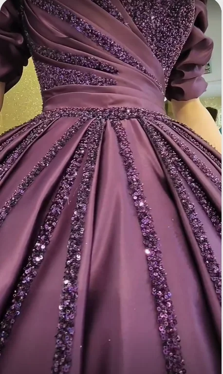 Online Exclusive flowy maxi dressBeautiful Ball Gown For Wedding Prom Dresses Shiny Prom Dress Y4441