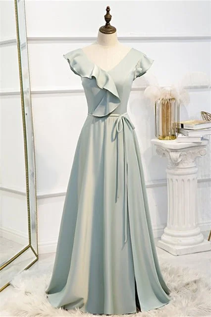 Closeout Sale boho dressA-line Slip Mismatched Bridesmaid Dresses