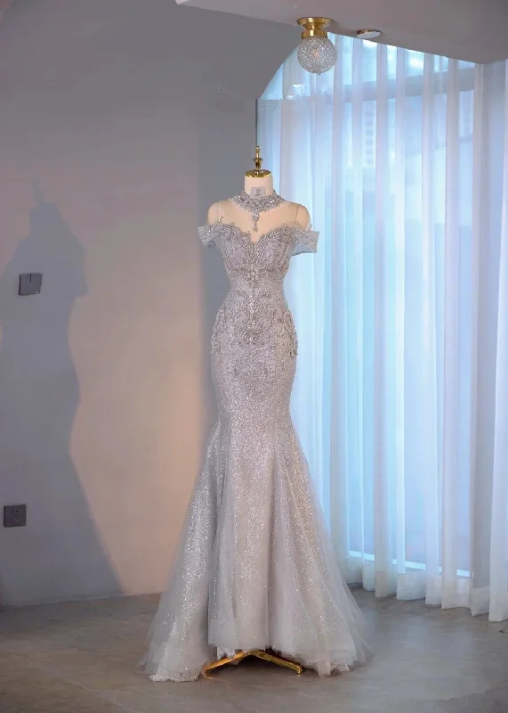 Extra Savings winter dressStunning Mermaid Off The Shoulder Prom Dress,Pageant Dress Y4405