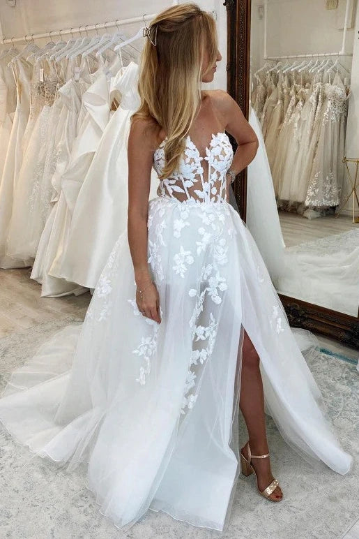 Bonus Savings off-the-shoulder dressChic Sweetheart Sleeveless Tulle A-Line Wedding Dress Bonus Savings off-the-shoulder dressChic Sweetheart Sleeveless Tulle A-Line Wedding Dress