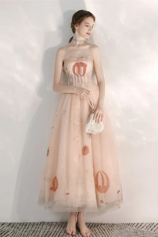 Price Smash vintage-inspired dressOrange Tulle Tea Length Dress