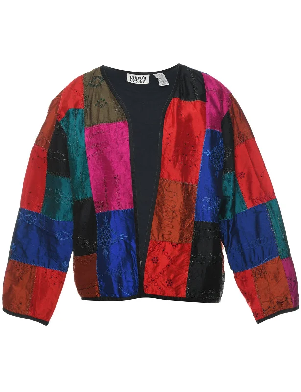 Price Blitz urban street coatPatchwork Multi-Colour Tapestry Jacket - L