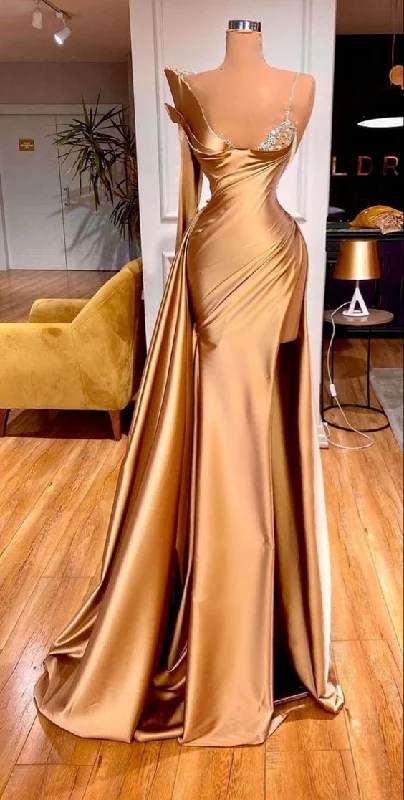 While Supplies Last satin midi dressWomens Satin Mermaid Evening Dress Gold Crystal One Shoulder Prom Dress Custom Made Y63 While Supplies Last satin midi dressWomens Satin Mermaid Evening Dress Gold Crystal One Shoulder Prom Dress Custom Made Y63