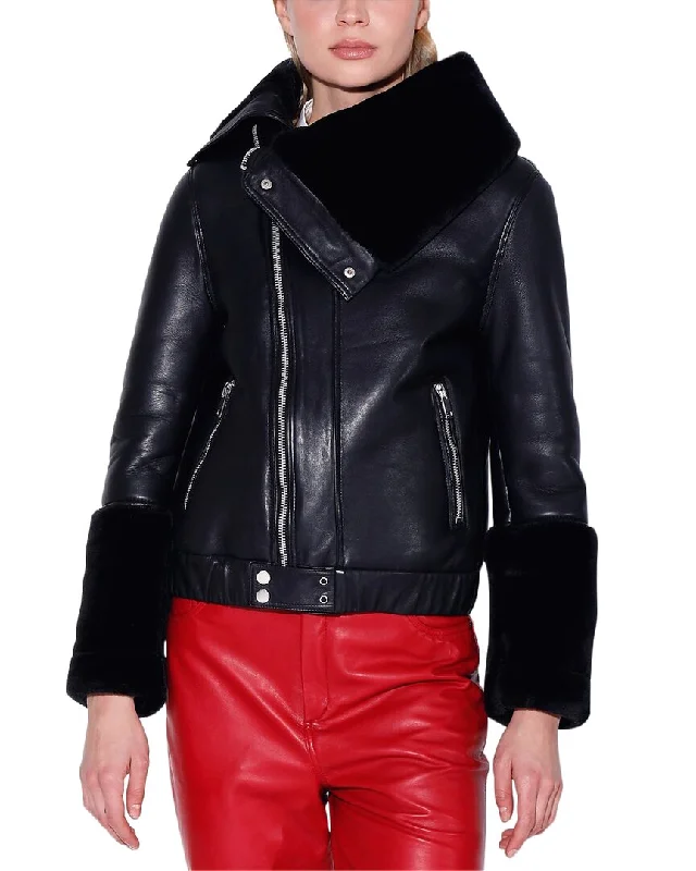 Epic Deals fashion coat with hoodWalter Baker Cher Leather Jacket