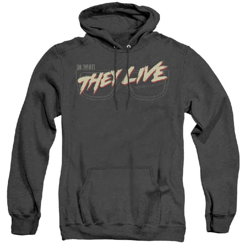 Limited Quantity modern hoodieThey Live Glasses Logo - Heather Pullover Hoodie