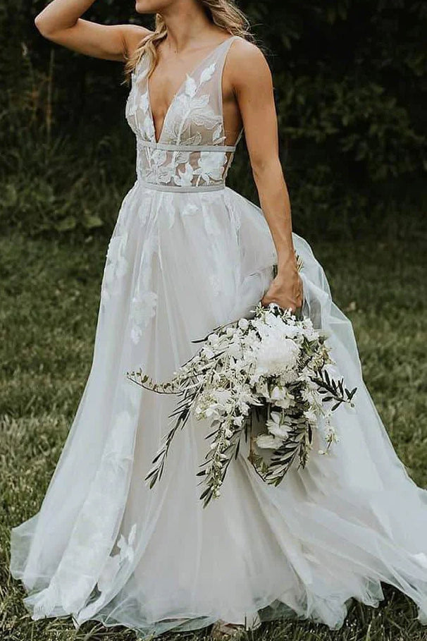 Final Markdown playful dressChic V-Neck Sleeveless A-Line Appliques Summer Wedding Dress Final Markdown playful dressChic V-Neck Sleeveless A-Line Appliques Summer Wedding Dress