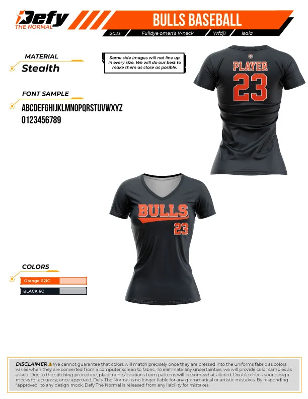 Shop and Save cozy hoodie for cold weatherminimalist gym sweatshirtBulls Baseball Black Womens Full Dye Jersey