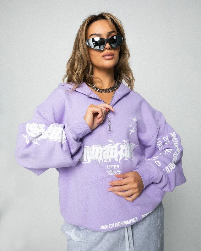 Anniversary Sale casual streetwear hoodieLoiter Rave Zip Hoodie Lilac