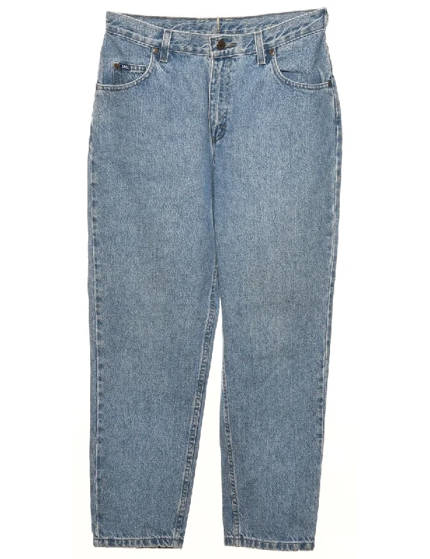 Best Seller urban casual coatLight Wash Handpainted Tapered Lee Jeans - W30 L27