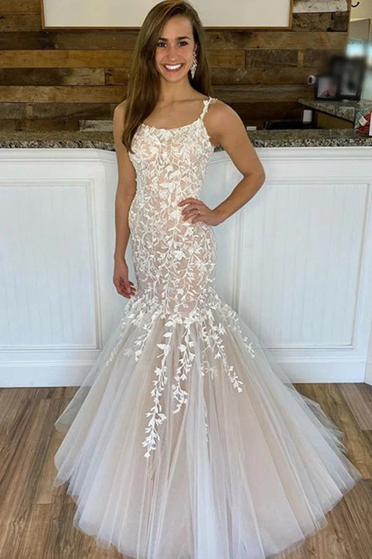 Today Only midi dressMermaid Bateau Sleeveless Lace Up Lace Wedding Dress