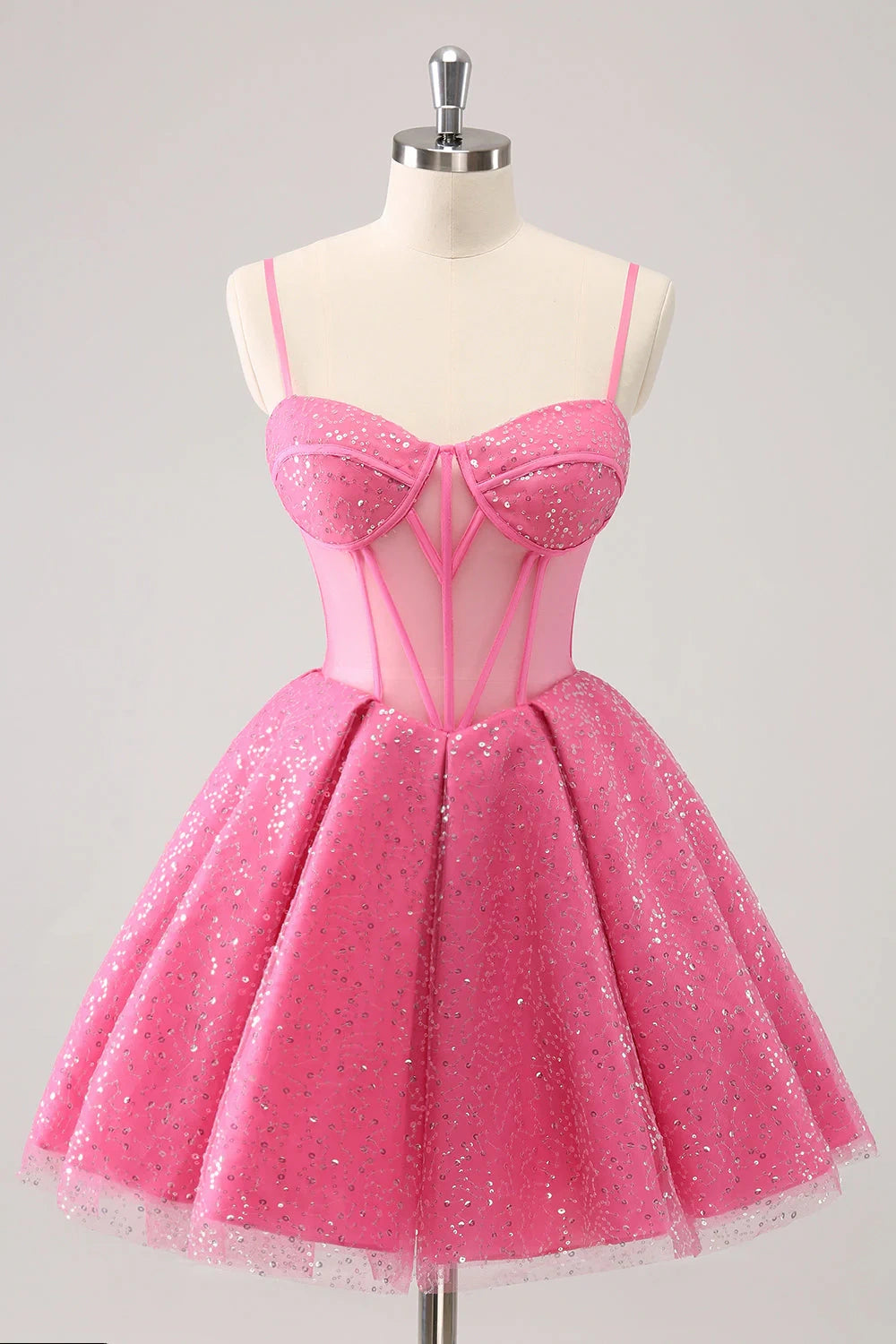 New Deals floral midi dressChic Glitter A-Line Sweetheart Sheer Empire Homecoming Dress