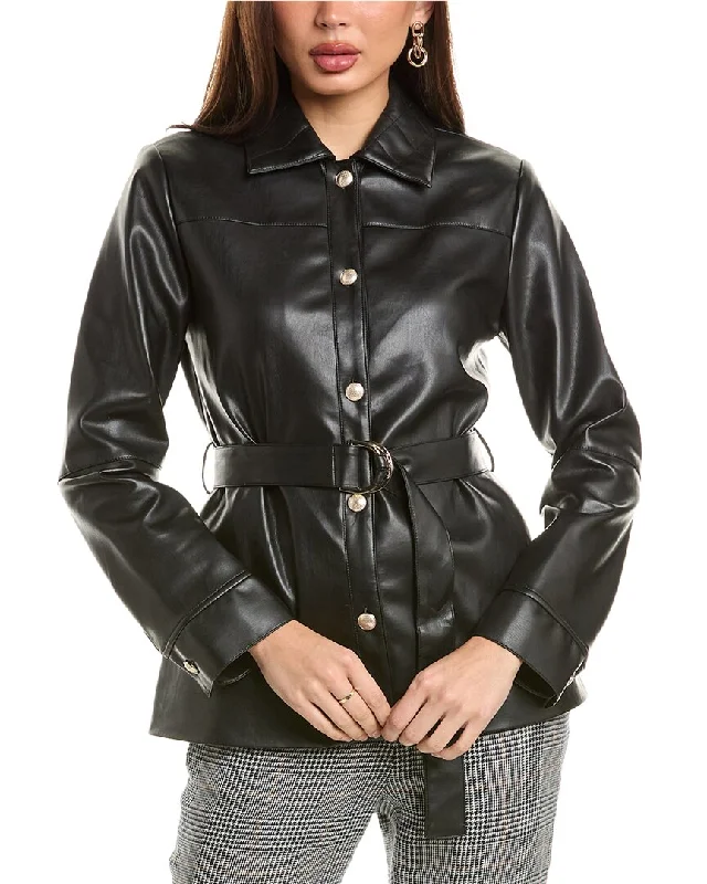 Early Bird Discount cozy winter coatElie Tahari Belted Shirt Jacket