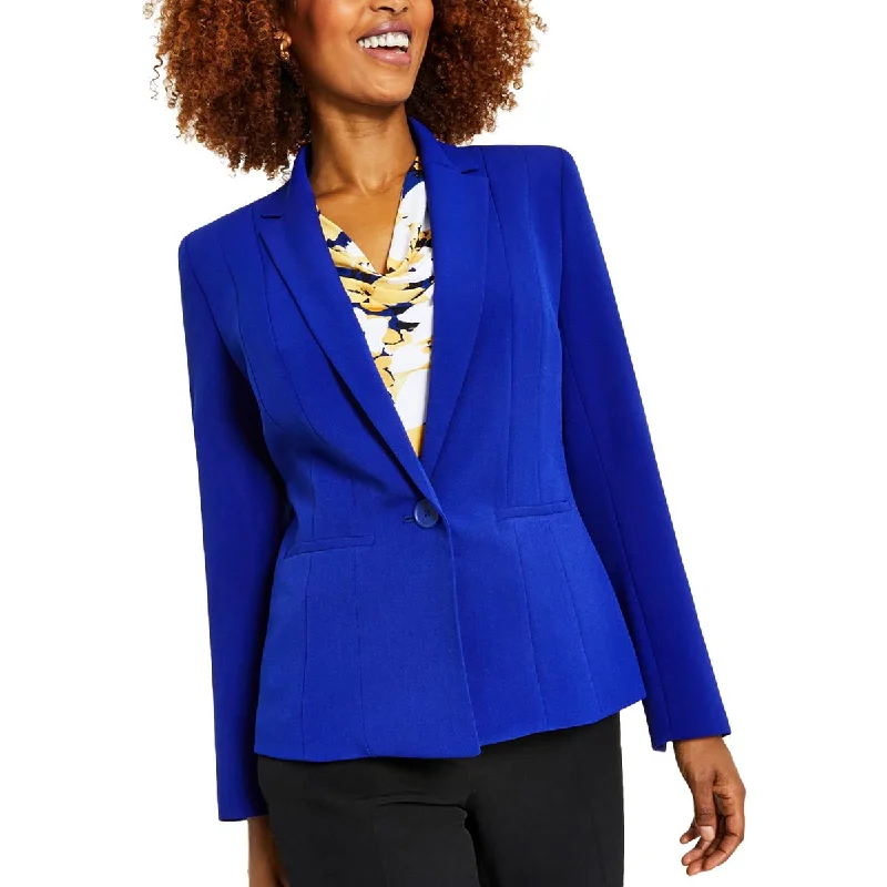 Amazing Deals classic trench coatPetites Womens Office Formal One-Button Blazer