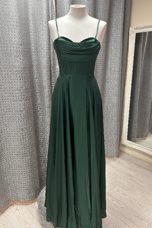 One-DAY Sale boho dressSweetheart Spaghetti Straps Satin A-Line Long Bridesmaid Dress One-DAY Sale boho dressSweetheart Spaghetti Straps Satin A-Line Long Bridesmaid Dress
