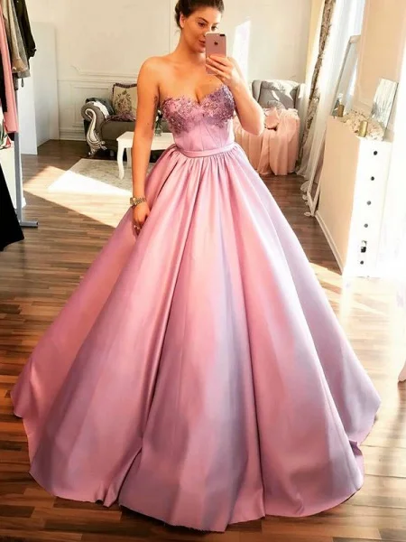 New Deals Ball Gown Prom Dresses Sweetheart Lilac Long Prom Dress Fashion Evening Dress JKL1542